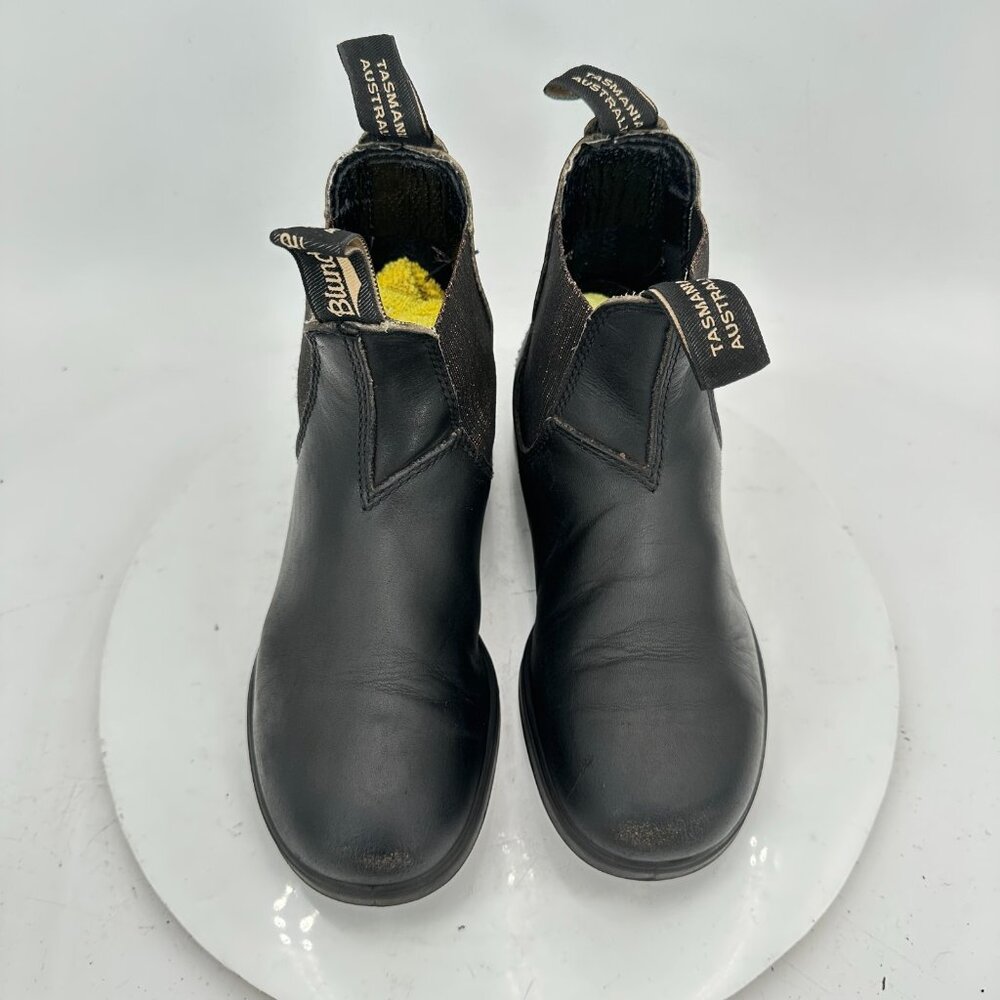 Blundstone Women Size 3 US 6 Black Leather Side Elastic Pull On Chelsea Boot - Picture 3 of 11